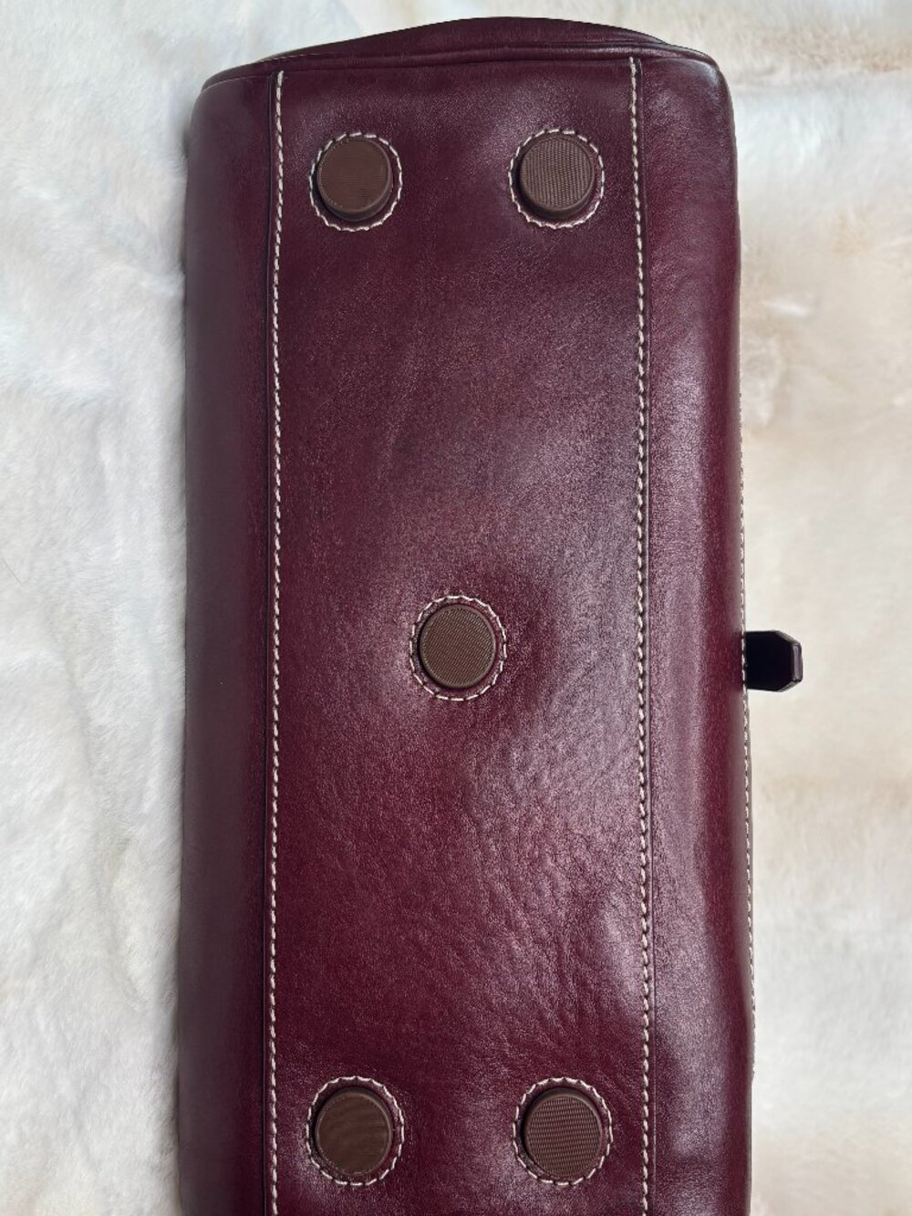 Dooney & Bourke Bordeaux Florentine Toscana Leather Front Pocket Satchel-Like Ne - Picture 6 of 16